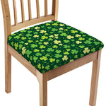 Green Clover Saint Patrick's Day Print Chair Cushion Cover