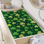 Green Clover Saint Patrick's Day Print Changing Pad Cover
