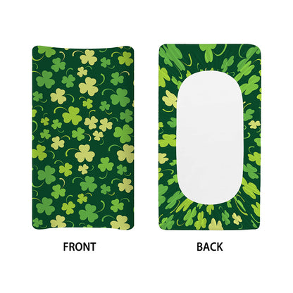 Green Clover Saint Patrick's Day Print Changing Pad Cover