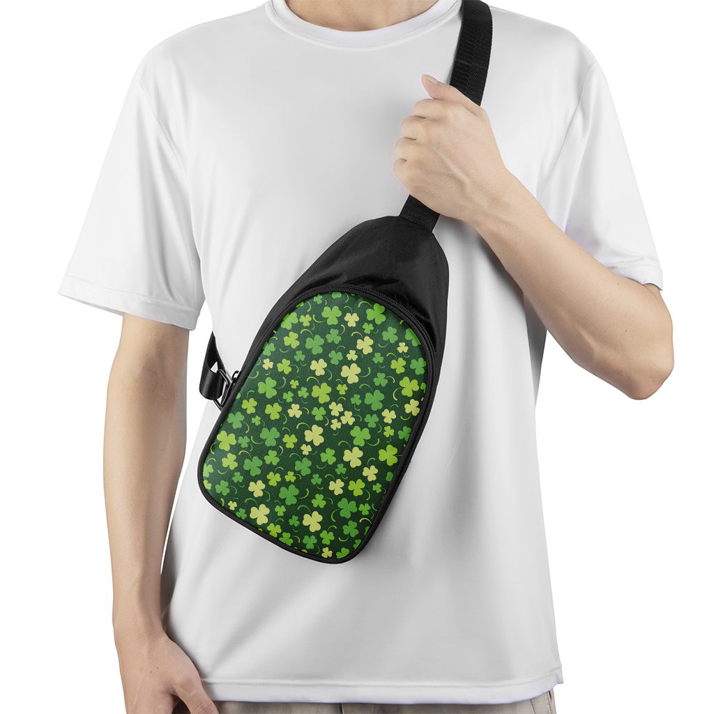 Green Clover Saint Patrick's Day Print Chest Bag