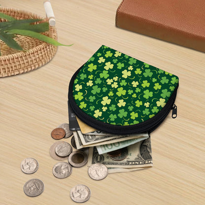 Green Clover Saint Patrick's Day Print Coin Purse