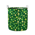 Green Clover Saint Patrick's Day Print Collapsible Laundry Basket