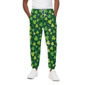 Green Clover Saint Patrick's Day Print Cotton Sweatpants