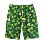 Green Clover Saint Patrick's Day Print Cotton Shorts