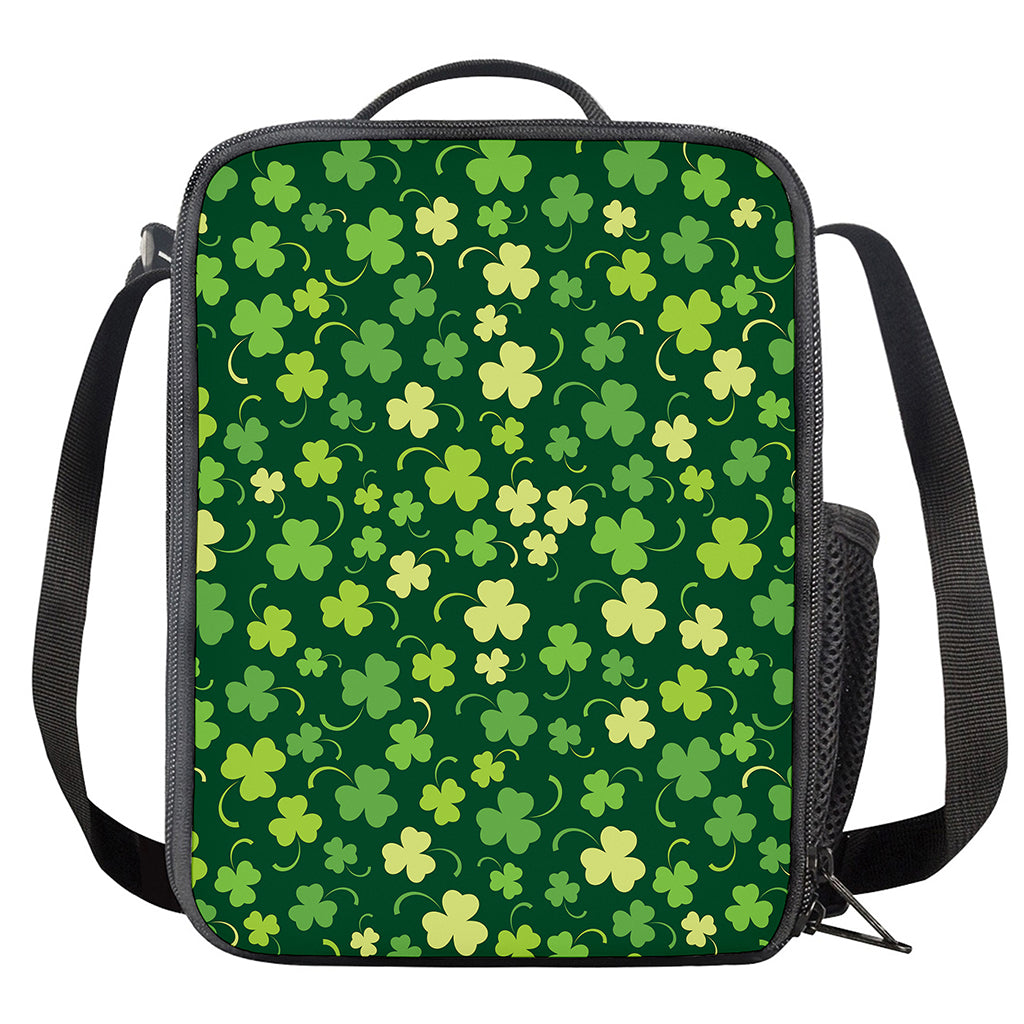 Green Clover Saint Patrick's Day Print Crossbody Lunch Bag