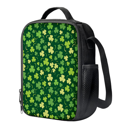 Green Clover Saint Patrick's Day Print Crossbody Lunch Bag