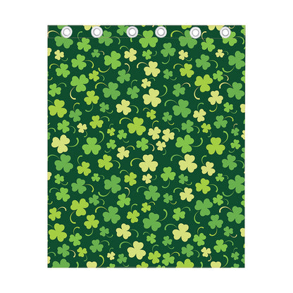 Green Clover Saint Patrick's Day Print Curtain