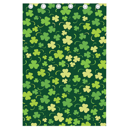 Green Clover Saint Patrick's Day Print Curtain