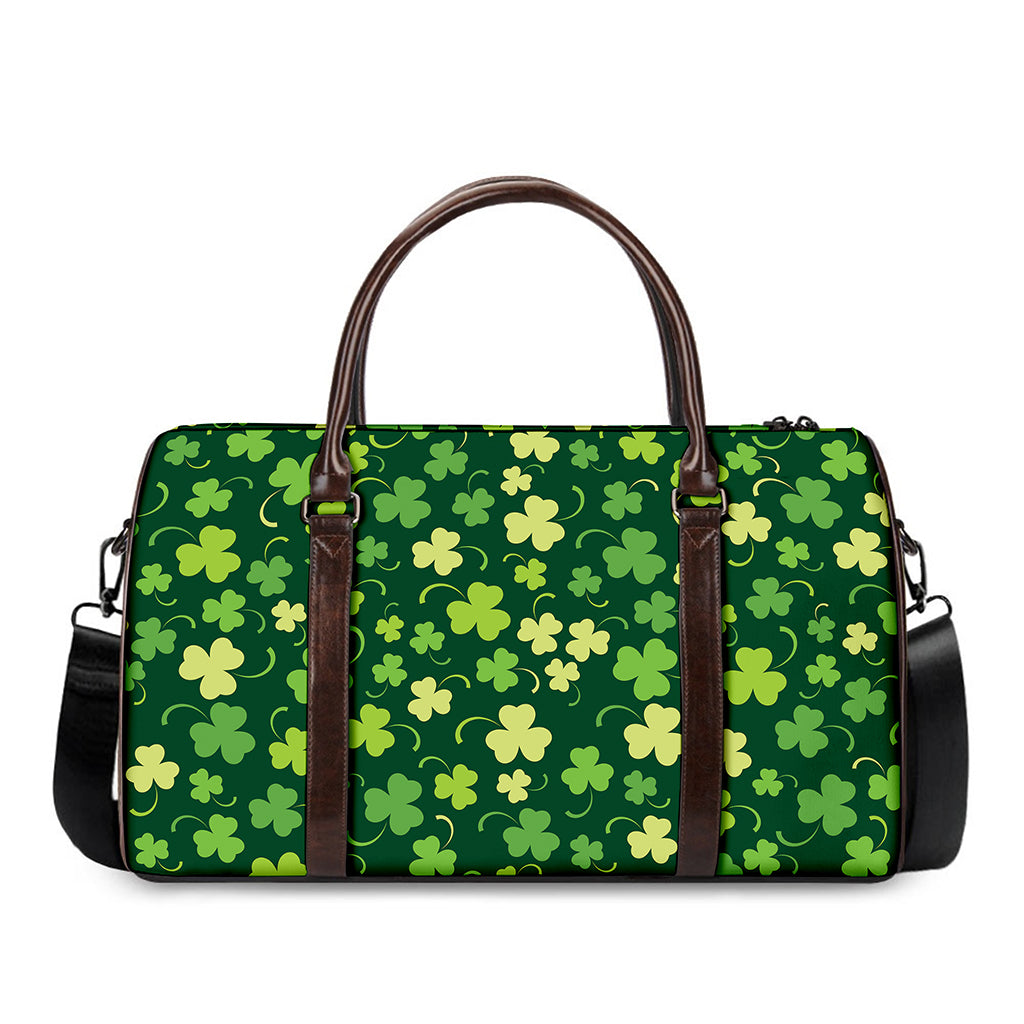 Green Clover Saint Patrick's Day Print Duffle Bag