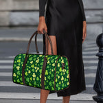 Green Clover Saint Patrick's Day Print Duffle Bag
