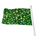 Green Clover Saint Patrick's Day Print Flag