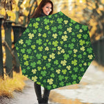 Green Clover Saint Patrick's Day Print Foldable Umbrella