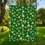 Green Clover Saint Patrick's Day Print Garden Flag