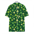 Green Clover Saint Patrick's Day Print Hawaiian Shirt