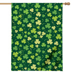 Green Clover Saint Patrick's Day Print House Flag