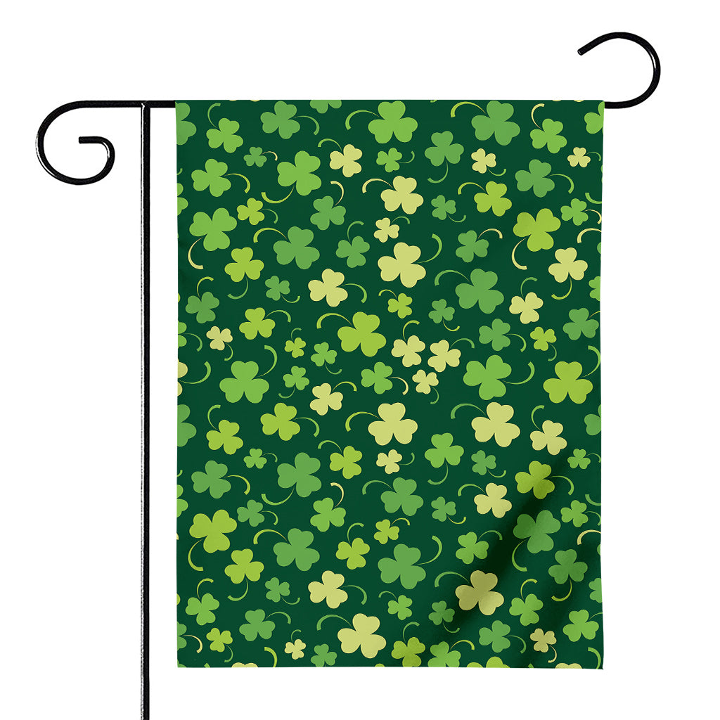 Green Clover Saint Patrick's Day Print House Flag