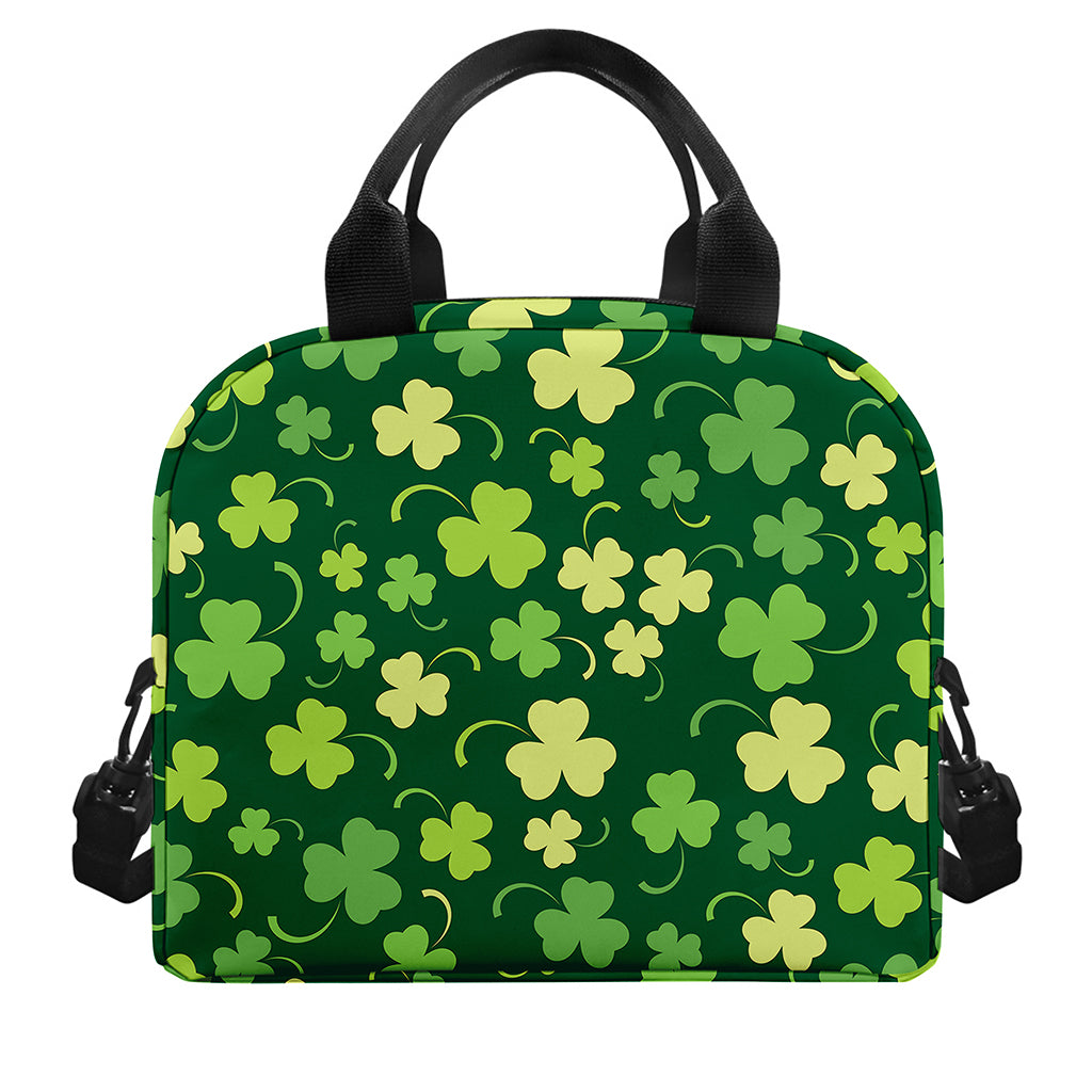 Green Clover Saint Patrick's Day Print Insulated Lunch Bag
