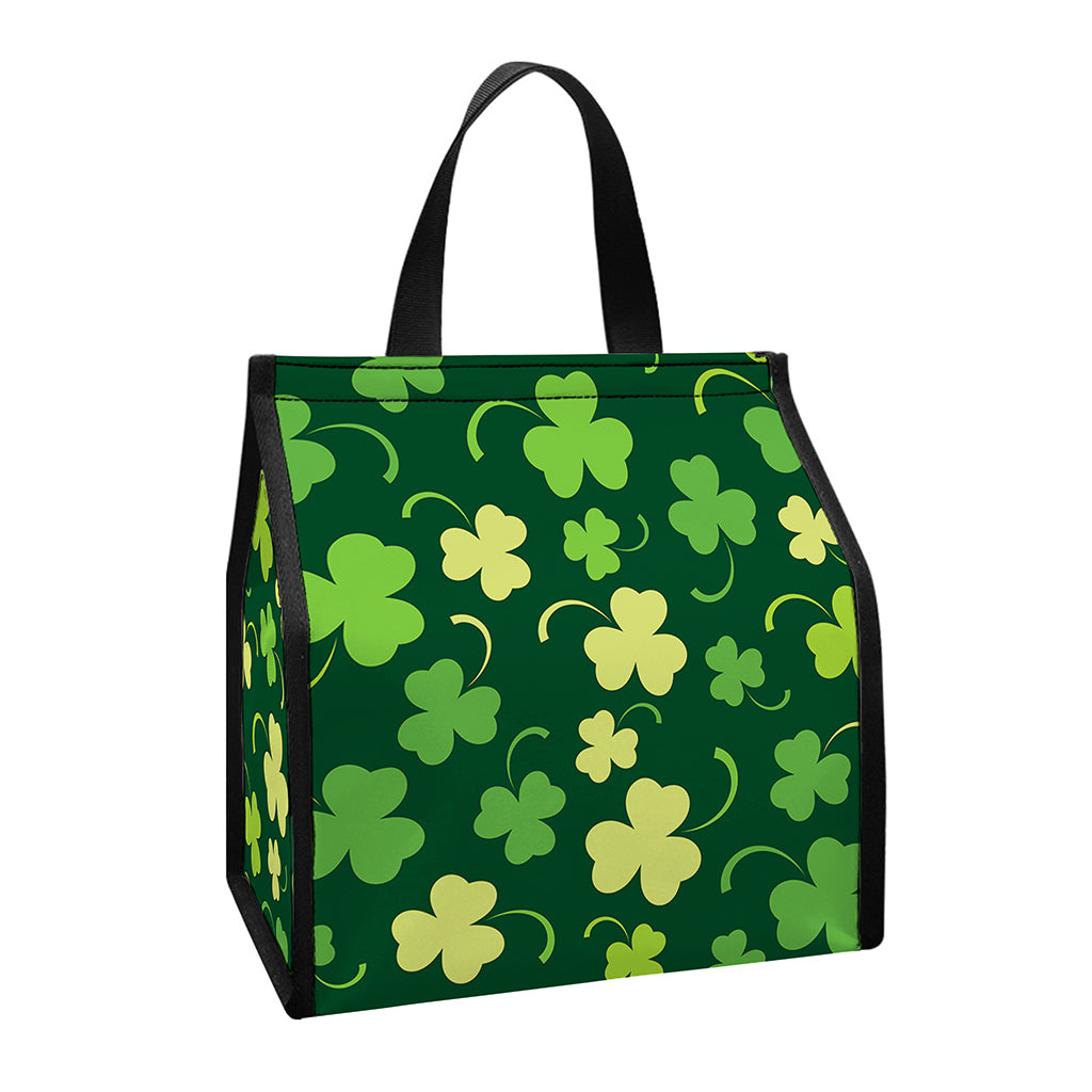 Green Clover Saint Patrick's Day Print Insulated Lunch Tote