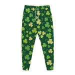 Green Clover Saint Patrick's Day Print Jogger Pants
