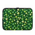 Green Clover Saint Patrick's Day Print Laptop Sleeve