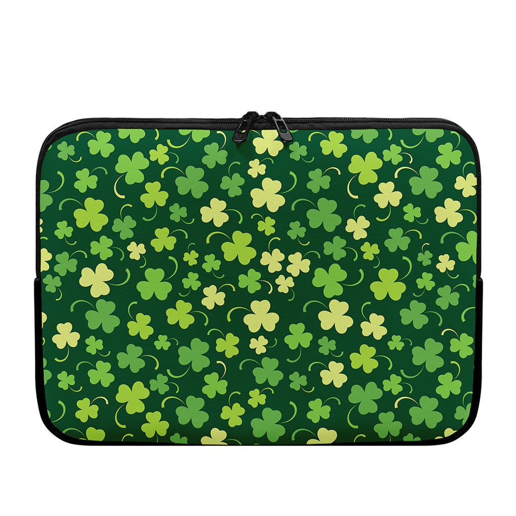Green Clover Saint Patrick's Day Print Laptop Sleeve