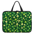 Green Clover Saint Patrick's Day Print Laptop Sleeve With Handle