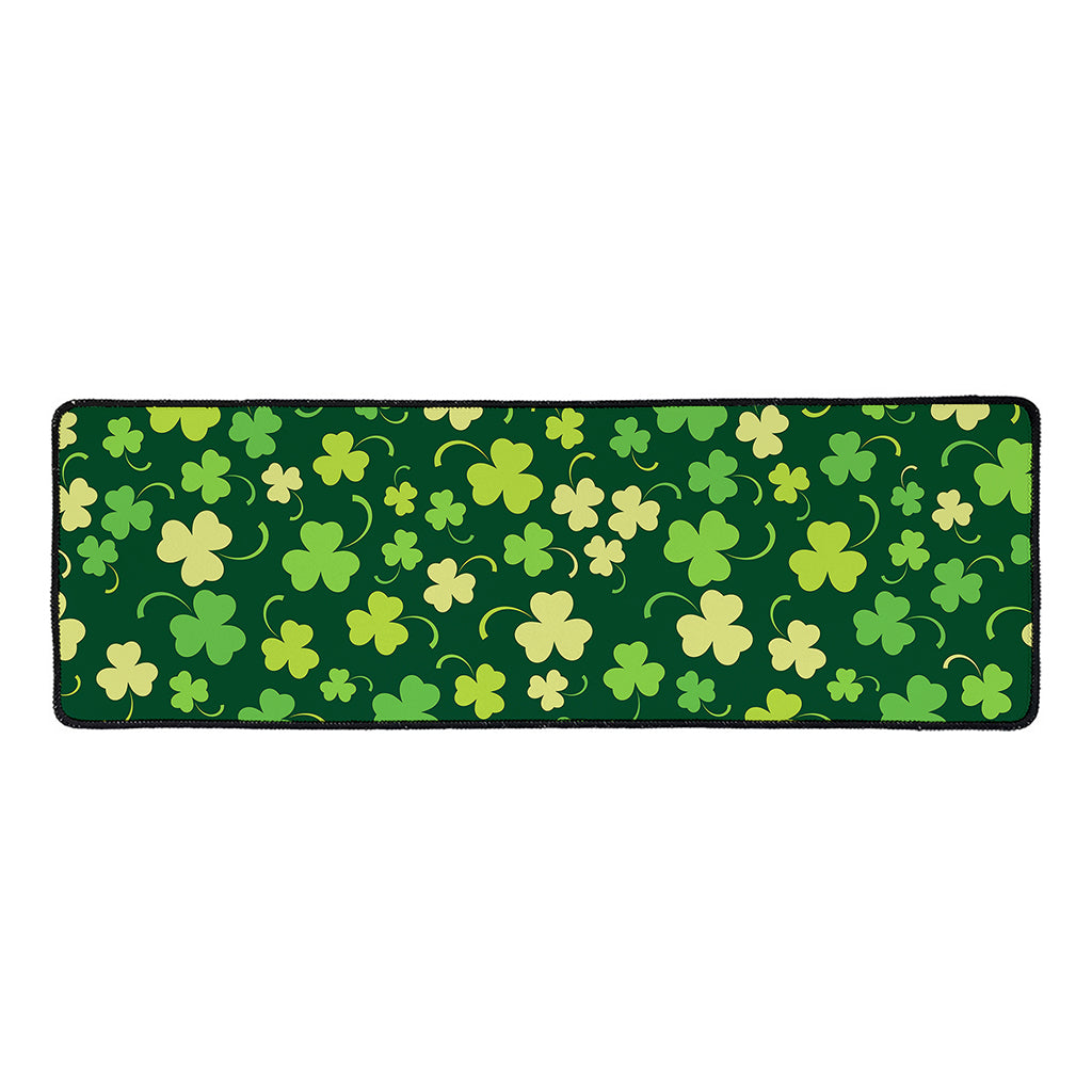 Green Clover Saint Patrick's Day Print Long Kitchen Mat