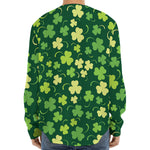 Green Clover Saint Patrick's Day Print Long Sleeve Baseball Jersey