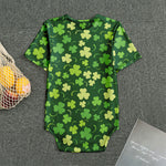 Green Clover Saint Patrick's Day Print Men's Bodysuit