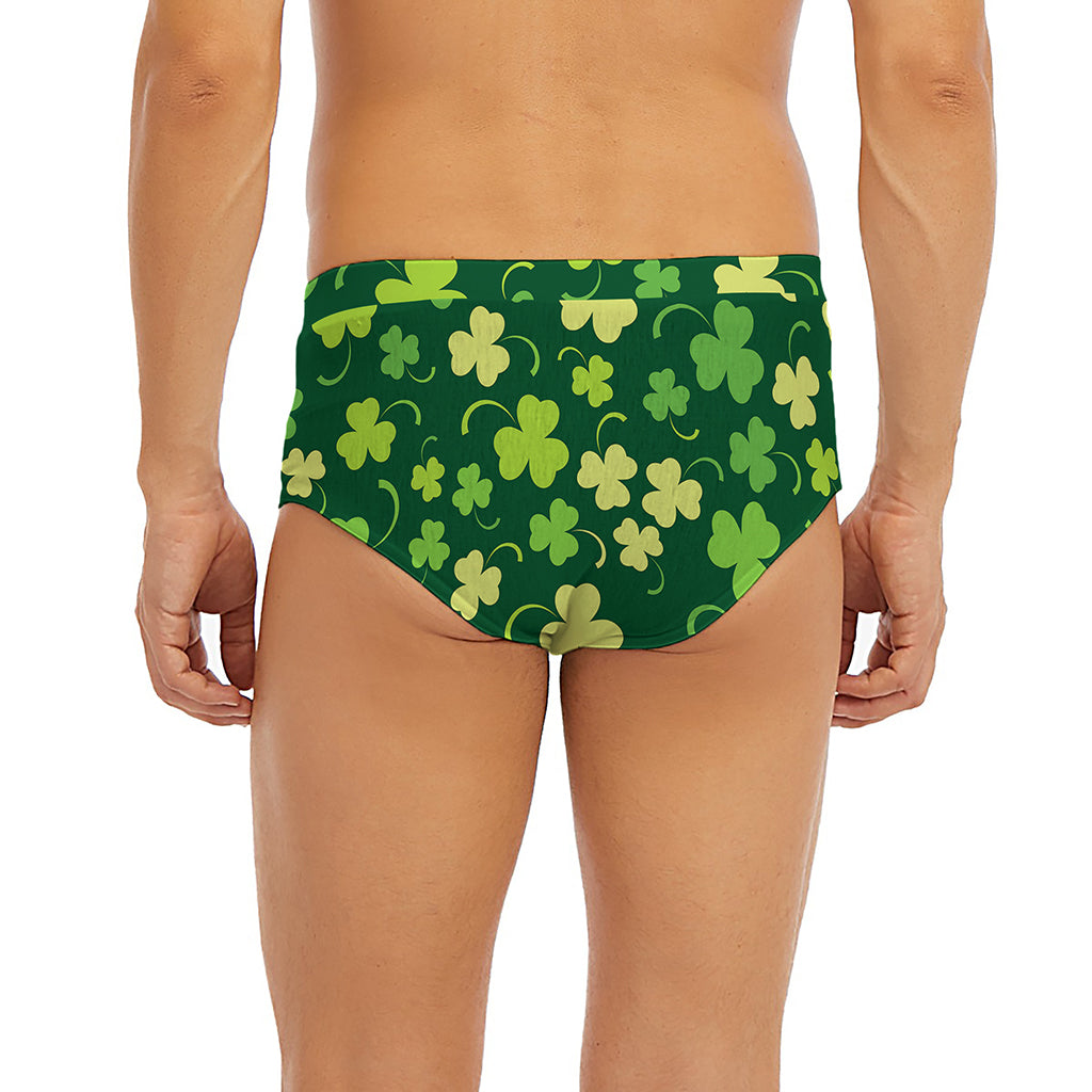 Green Clover Saint Patrick's Day Print Men's Briefs