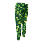 Green Clover Saint Patrick's Day Print Men's Compression Pants