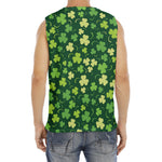 Green Clover Saint Patrick's Day Print Men's Fitness Tank Top