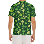 Green Clover Saint Patrick's Day Print Men's Short Sleeve Rash Guard