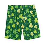 Green Clover Saint Patrick's Day Print Men's Sports Shorts