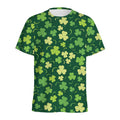 Green Clover Saint Patrick's Day Print Men's Athletic T-Shirt