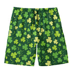 Green Clover Saint Patrick's Day Print Men's Swim Trunks