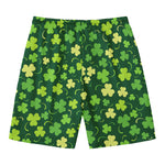 Green Clover Saint Patrick's Day Print Men's Swim Trunks