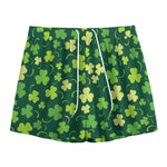 Green Clover Saint Patrick's Day Print Mesh Shorts