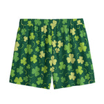 Green Clover Saint Patrick's Day Print Mesh Shorts