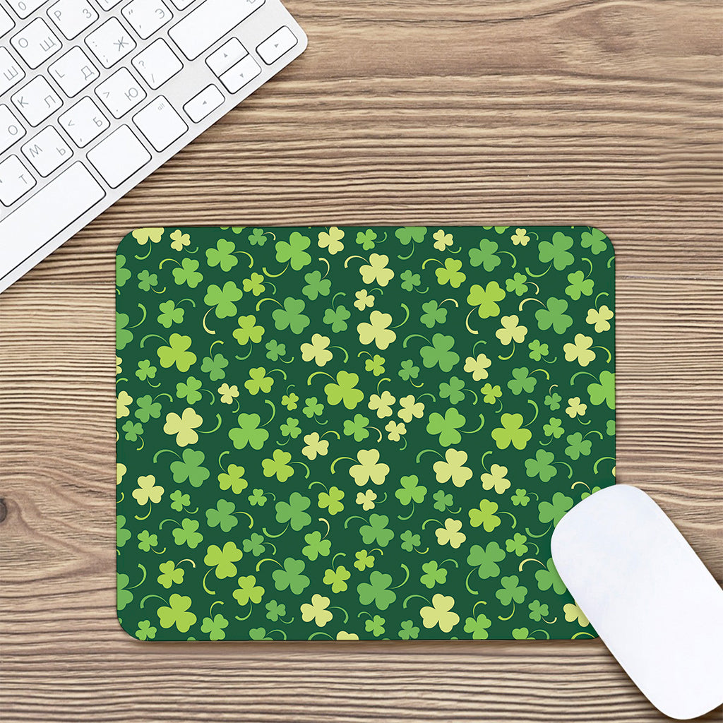 Green Clover Saint Patrick's Day Print Mouse Pad