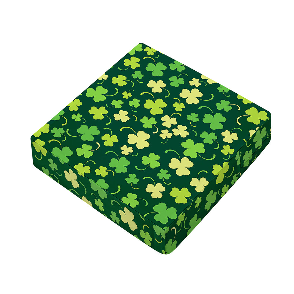 Green Clover Saint Patrick's Day Print Outdoor Seat Cushion Cover