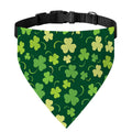 Green Clover Saint Patrick's Day Print Over The Collar Dog Bandana