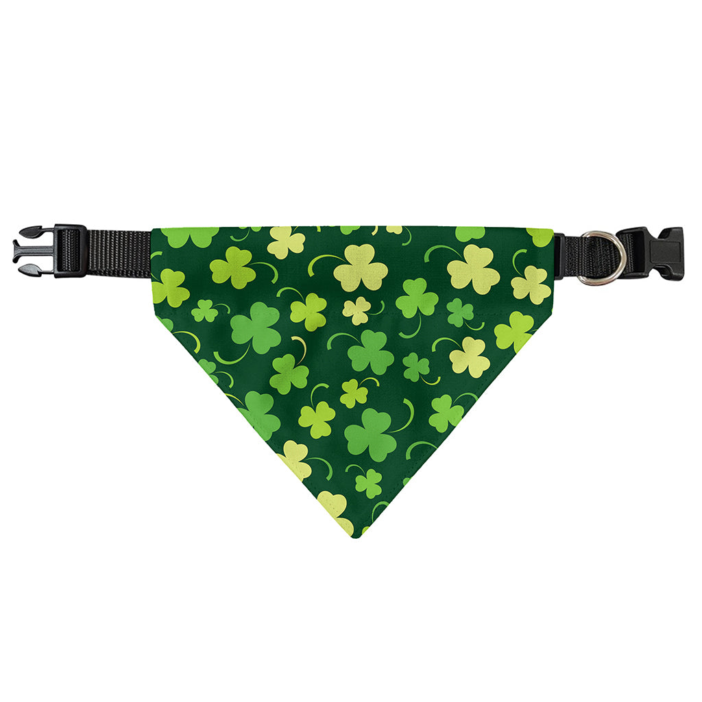 Green Clover Saint Patrick's Day Print Over The Collar Dog Bandana
