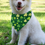 Green Clover Saint Patrick's Day Print Over The Collar Dog Bandana