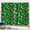 Green Clover Saint Patrick's Day Print Pencil Pleat Curtains