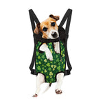 Green Clover Saint Patrick's Day Print Pet Carrier Backpack