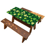 Green Clover Saint Patrick's Day Print Picnic Table Cover