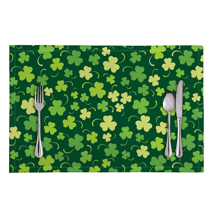 Green Clover Saint Patrick's Day Print Placemat