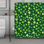 Green Clover Saint Patrick's Day Print Polyester Shower Curtain