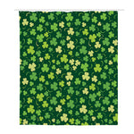 Green Clover Saint Patrick's Day Print Polyester Shower Curtain